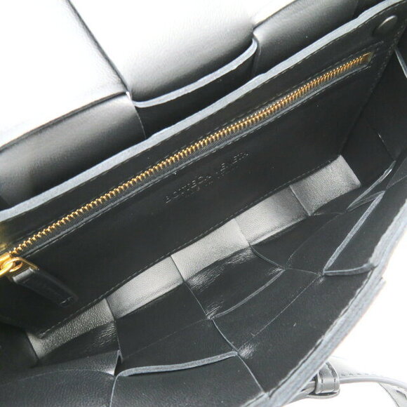 Bottega Veneta Cassette Crossbody Bag Shoulder Bag Leather Black - Picture 7 of 10